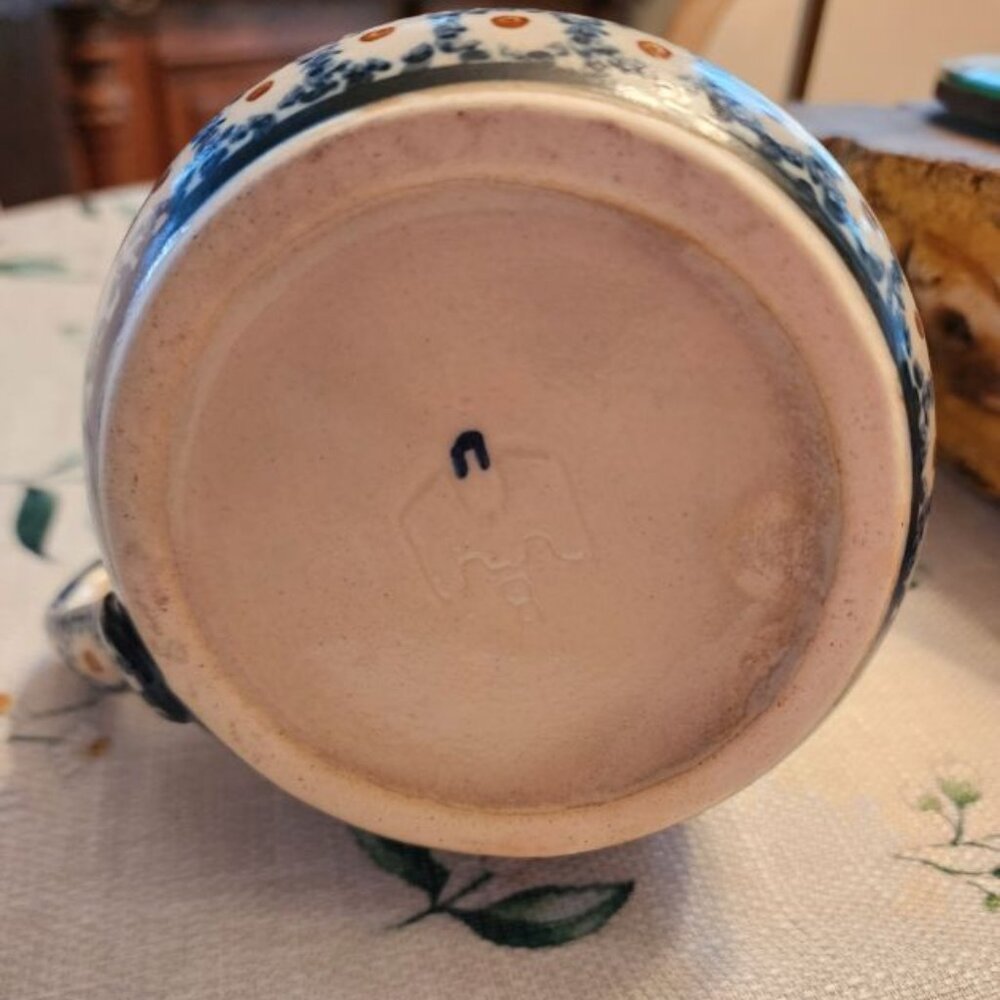 BOLESLAWIEC POLISH CREAMER WITH MARKING - Picture 2 of 5